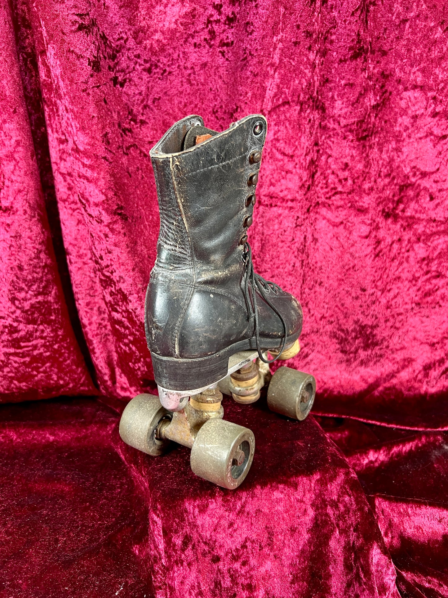 Vintage Leather Roller Skates – Black Leather - Chicago Wheels and Sure-Grip Trucks