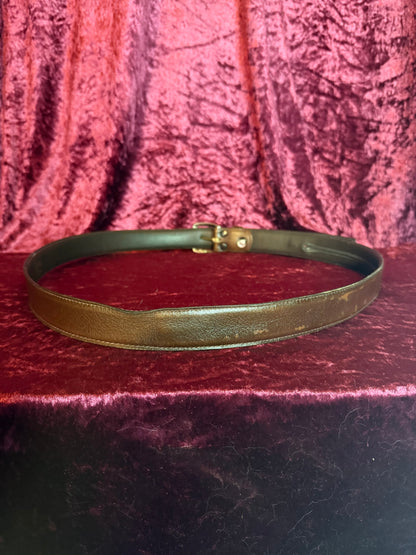 Vintage Accessories - Harris California Leather Belt with Concealed Inner Pocket - Brown - M/L