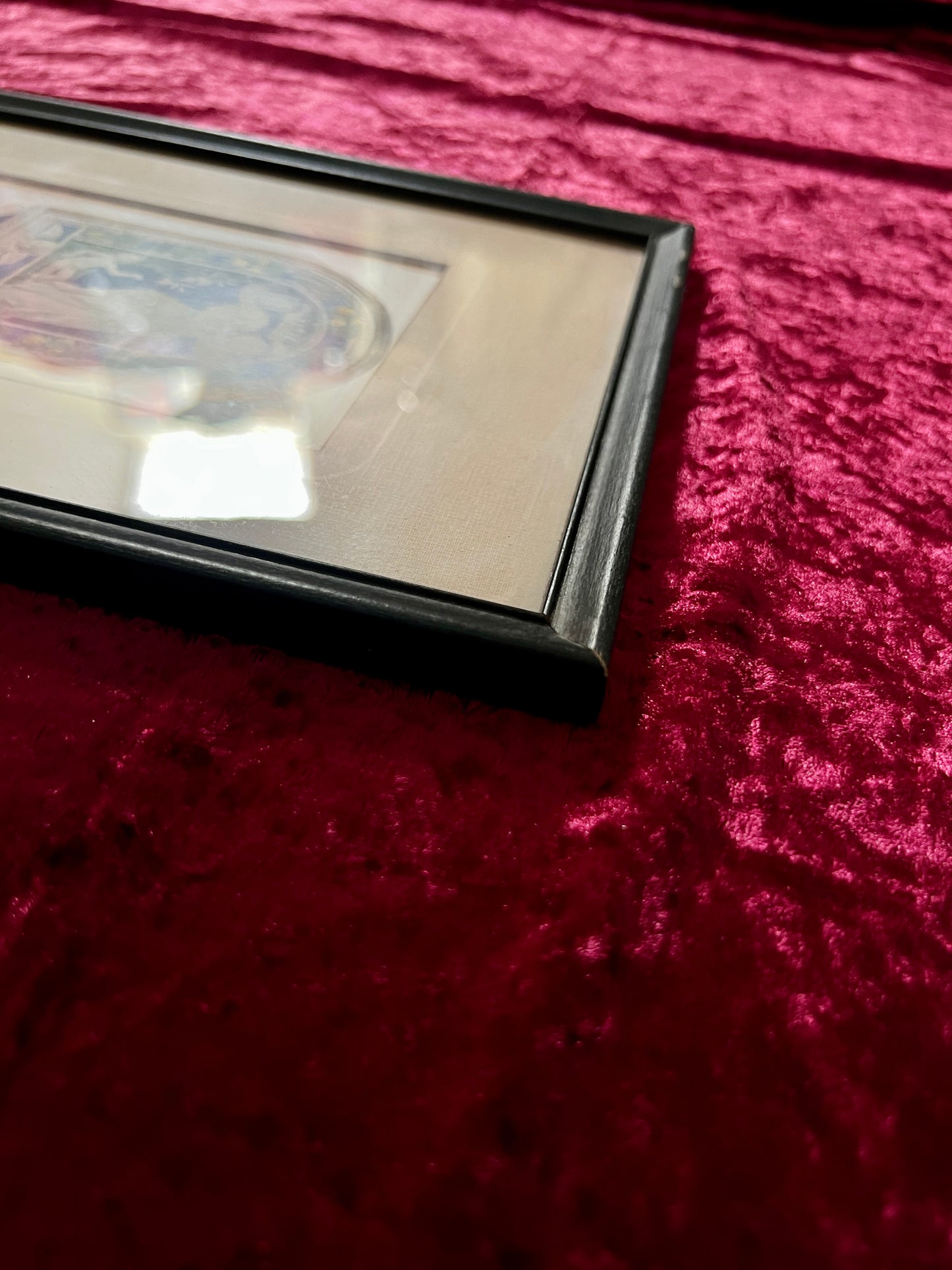 Vintage Framed Madonna and Child Print - Grecian Relief Classical Style