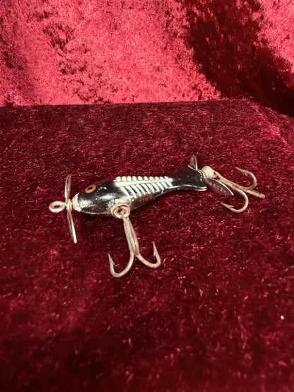 Vintage Wood Fishing Lure – Heddon Tiny Spook Fishbone Pattern