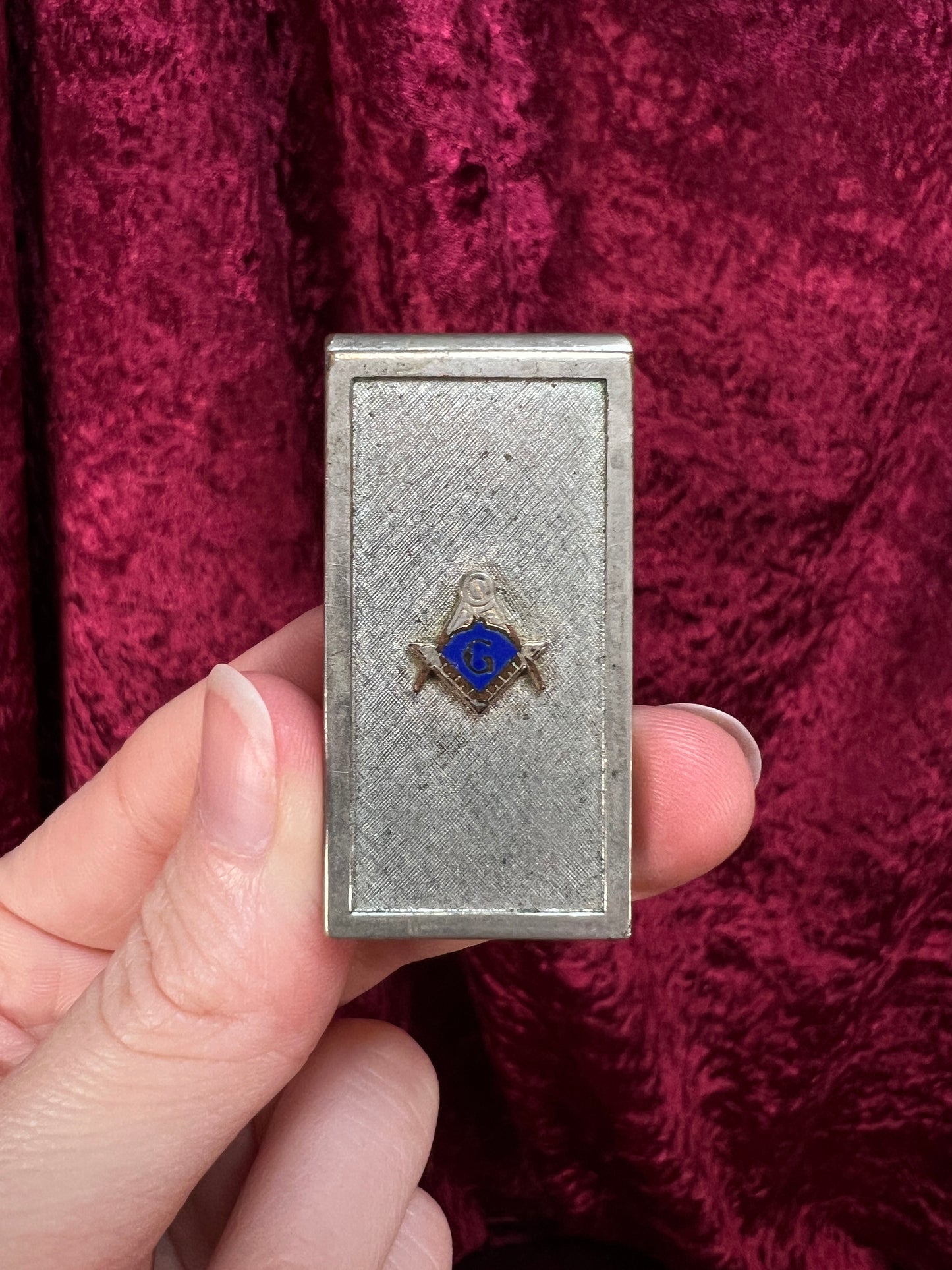 Vintage Metal Money Clip - Masonic Blue Lodge Emblem