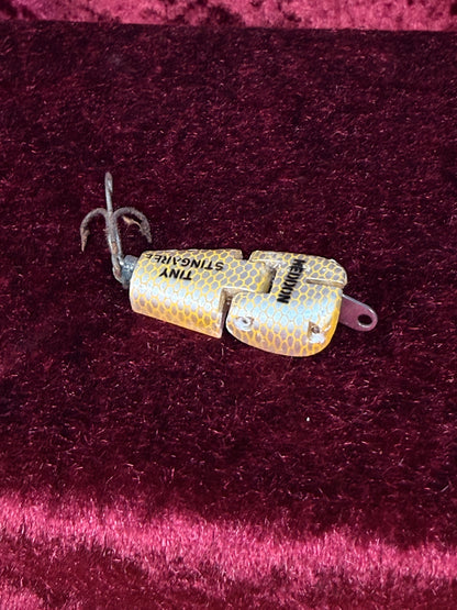 Vintage Wood Fishing Lure – Heddon Tiny Stingaree Yellow Scale Pattern