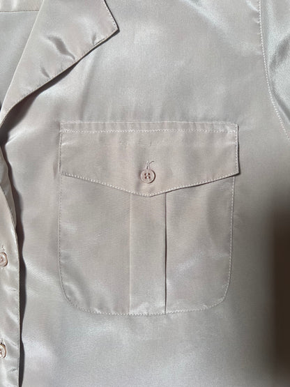 Vintage Clothing - Short Sleeve Blouse - Safari Khaki - Medium - Summerfield