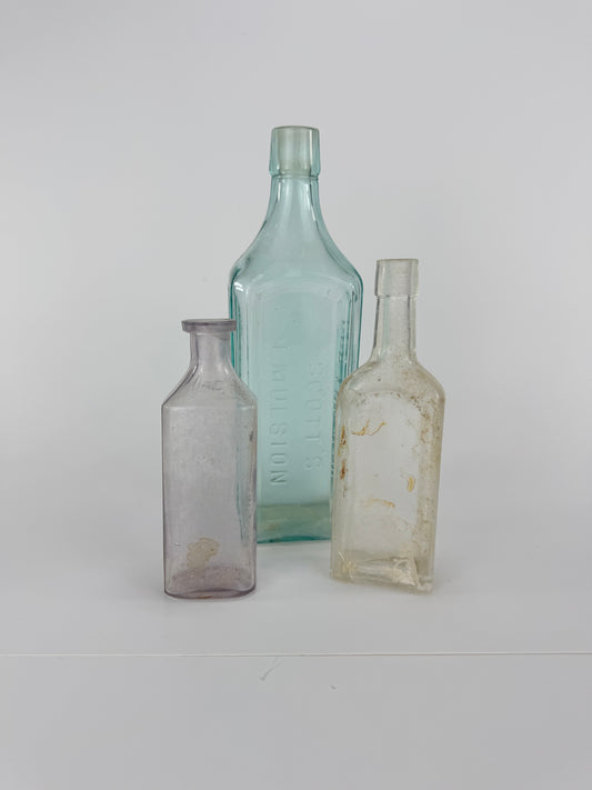 Vintage Bottle Bundle - Assorted Antique Bottles for Decorating