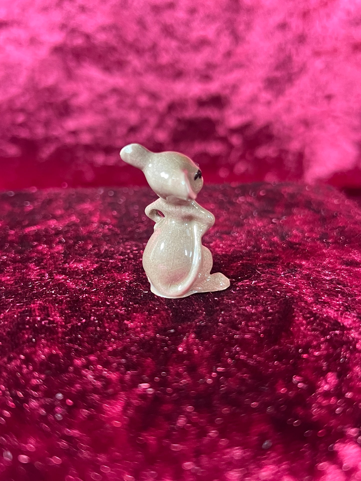 Vintage Figurine - Porcelain Miniature - Sassy Brown Mouse