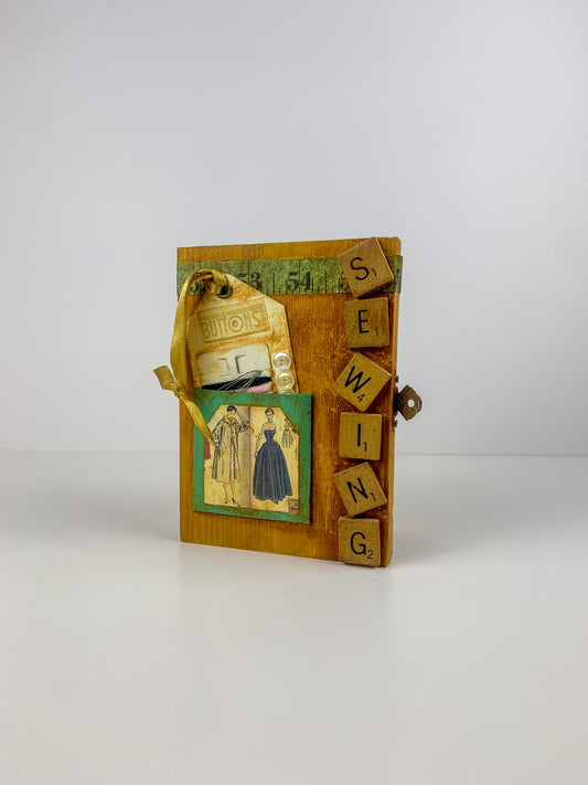 Vintage Handmade Shadowbox - Scenes From A Sewing Room