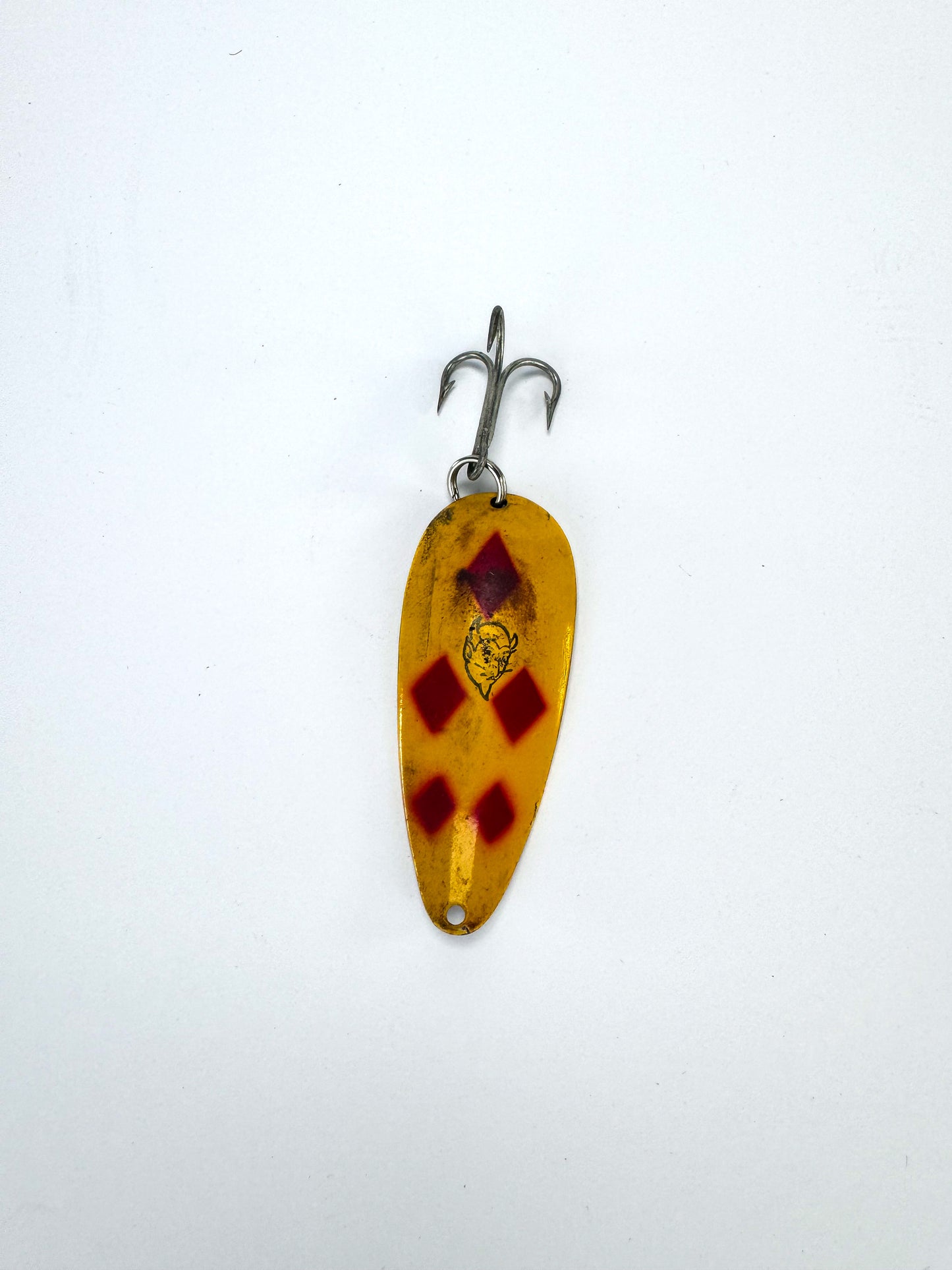 Vintage Dardevle Yellow and Red Fishing Lure Spinner