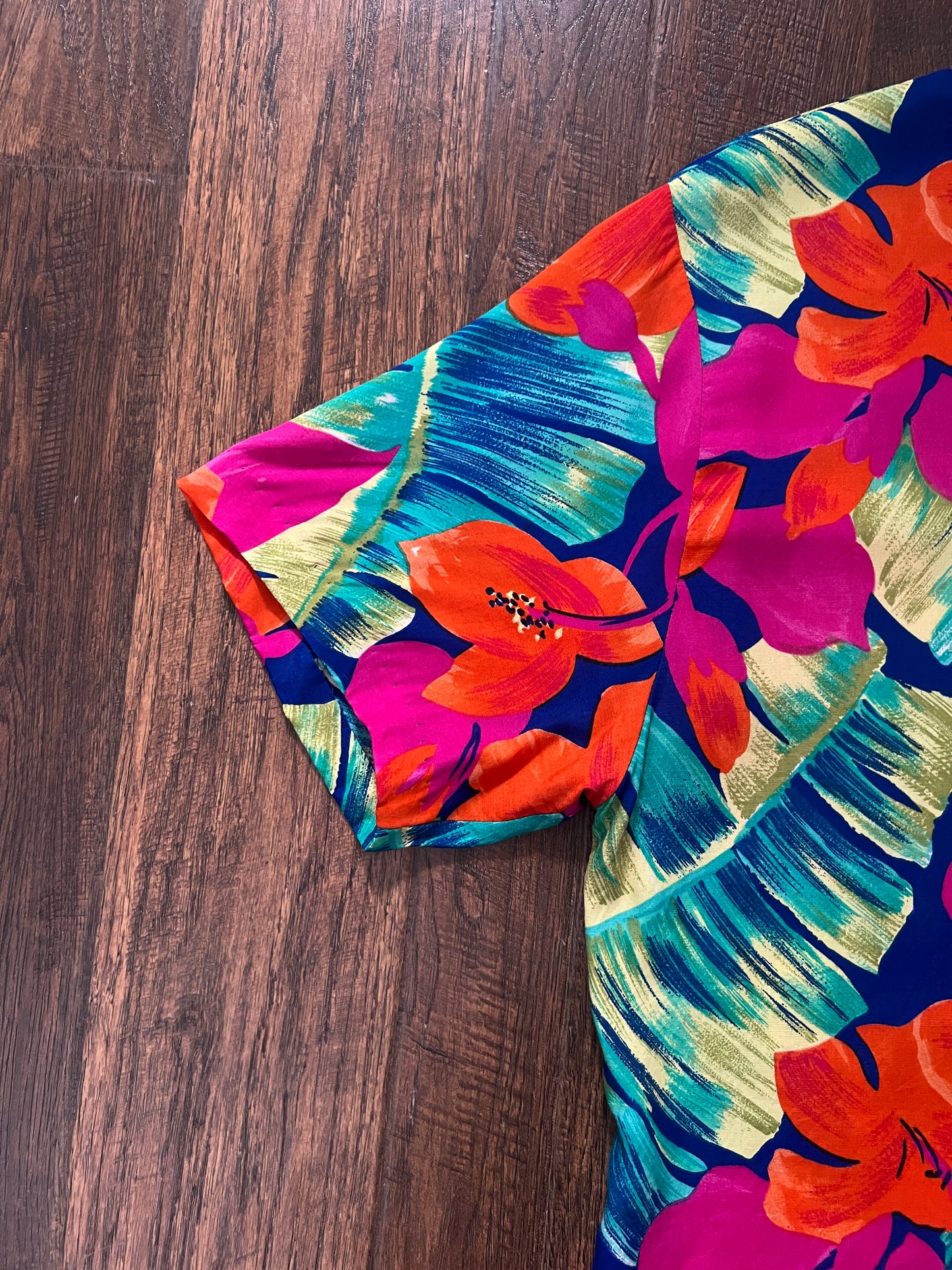 Vintage Norton McNaughton Tropical Two Piece Set - Bright Hawaiian Florals - Medium