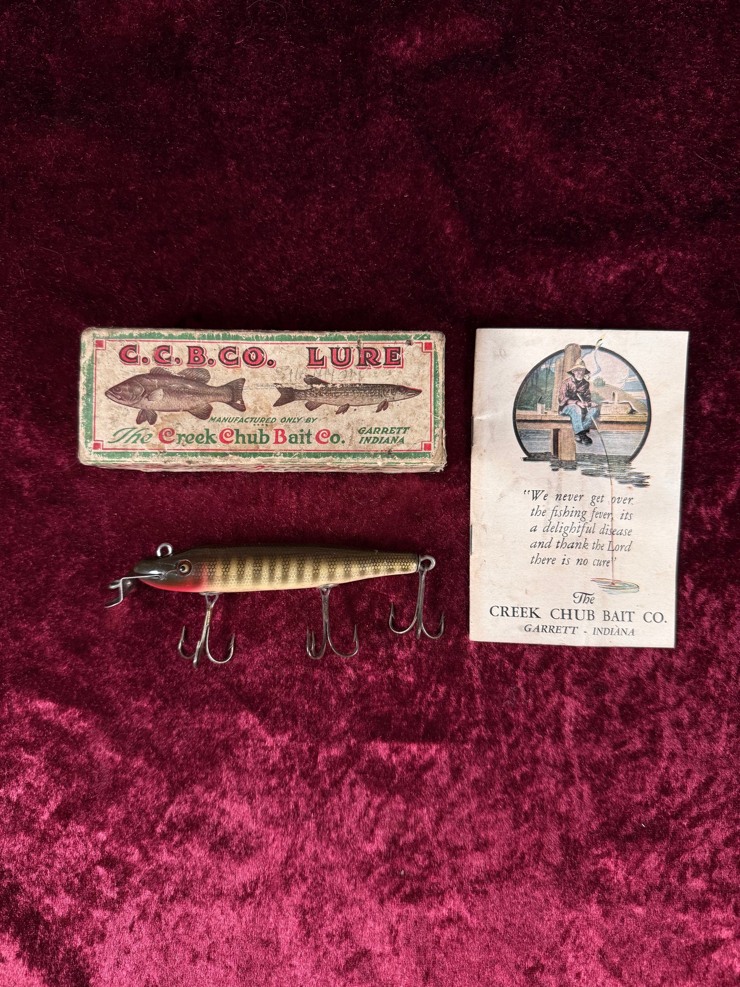 Vintage Creek Chub Bait Co. Wood Fishing Lure - Pikie Minnow 700 Series with Original Box