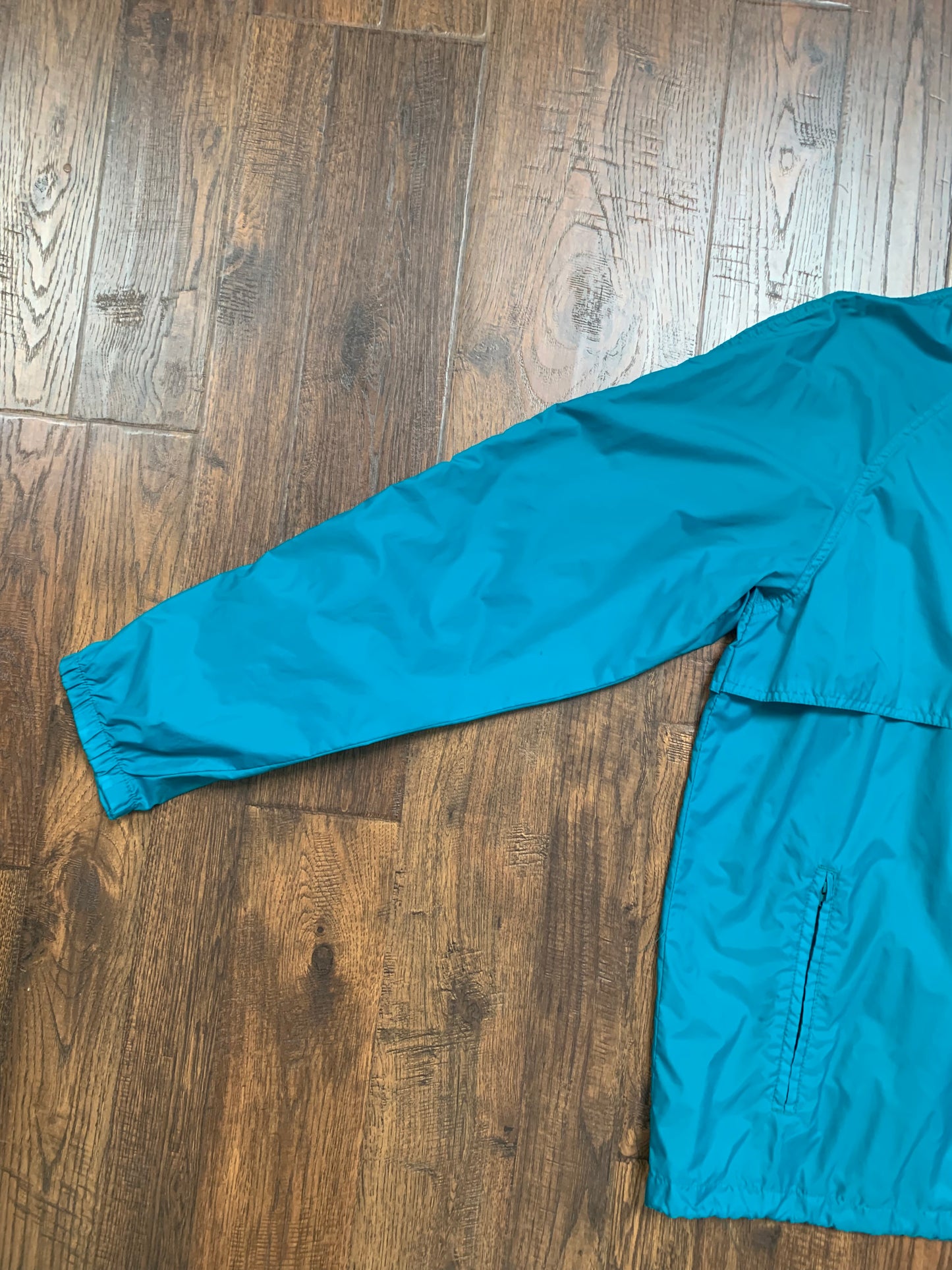 Vintage Clothing - Full Zip Windbreaker Jacket - Teal - Golden Bear - Large