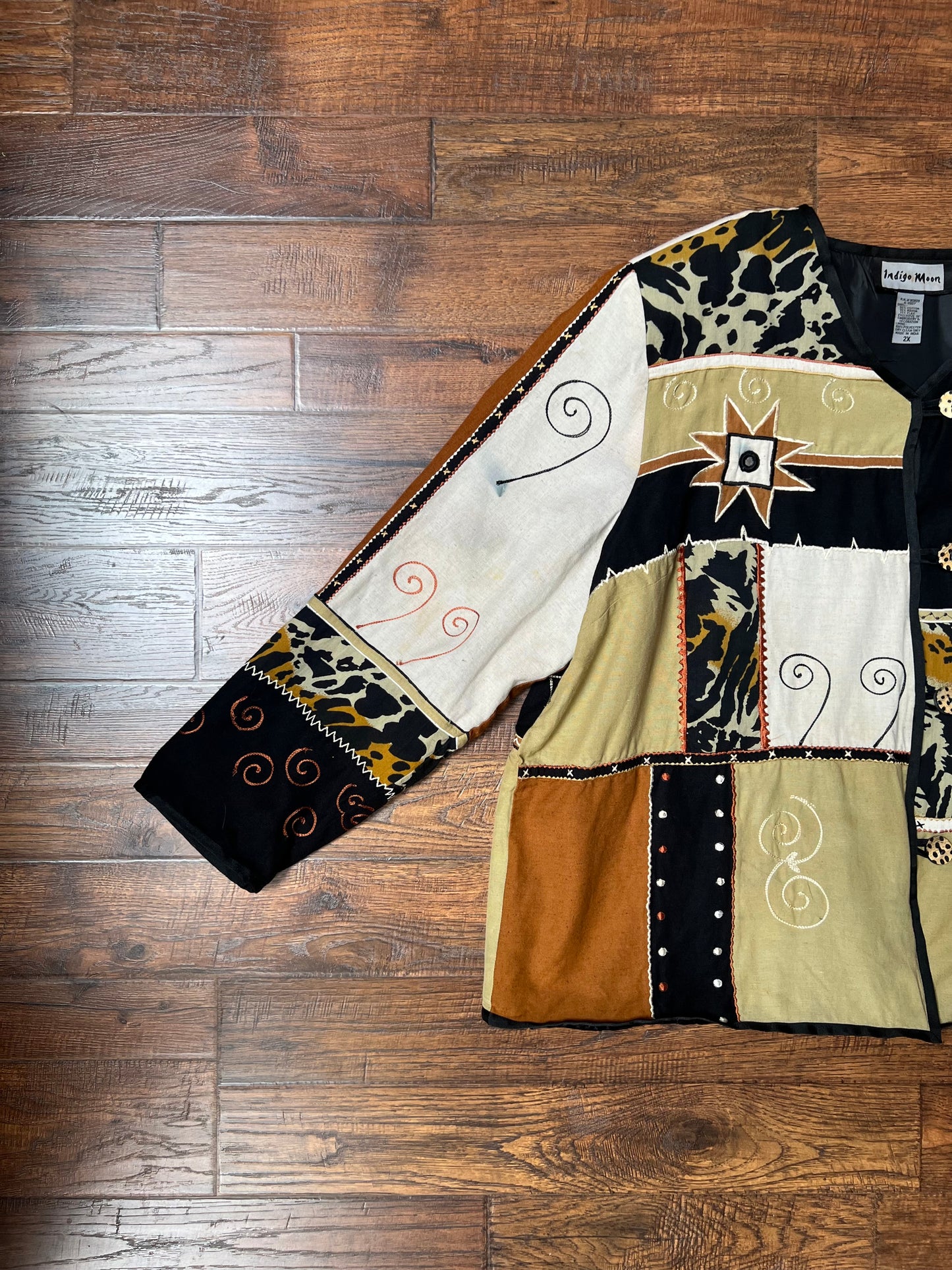 Vintage Clothing - Lightweight Jacket - Abstract 90’s Animal Print - 2X-Large - Indigo Moon