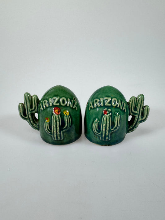 Vintage Arizona Cactus Salt and Pepper Shaker Set