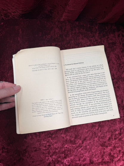 Vintage Paperback Book - The Human Biocomputer - John C. Lilly - 1972