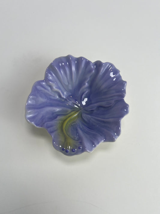 Vintage Trinket Dish - Purple Lilly of the Valley - Ceramic