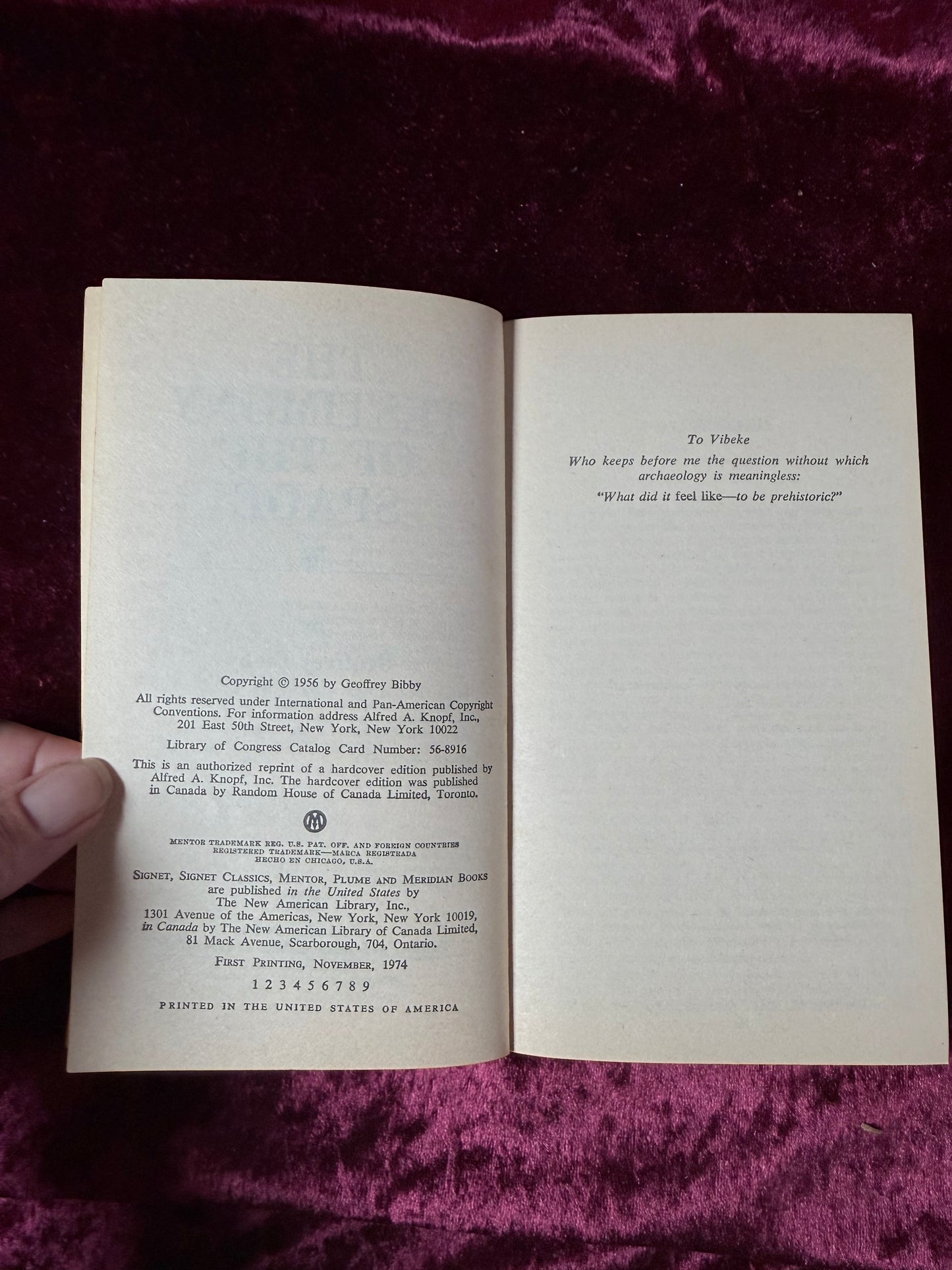 Vintage The Testimony of the Spade by Geoffrey Bibby 1974 Mentor Paperback