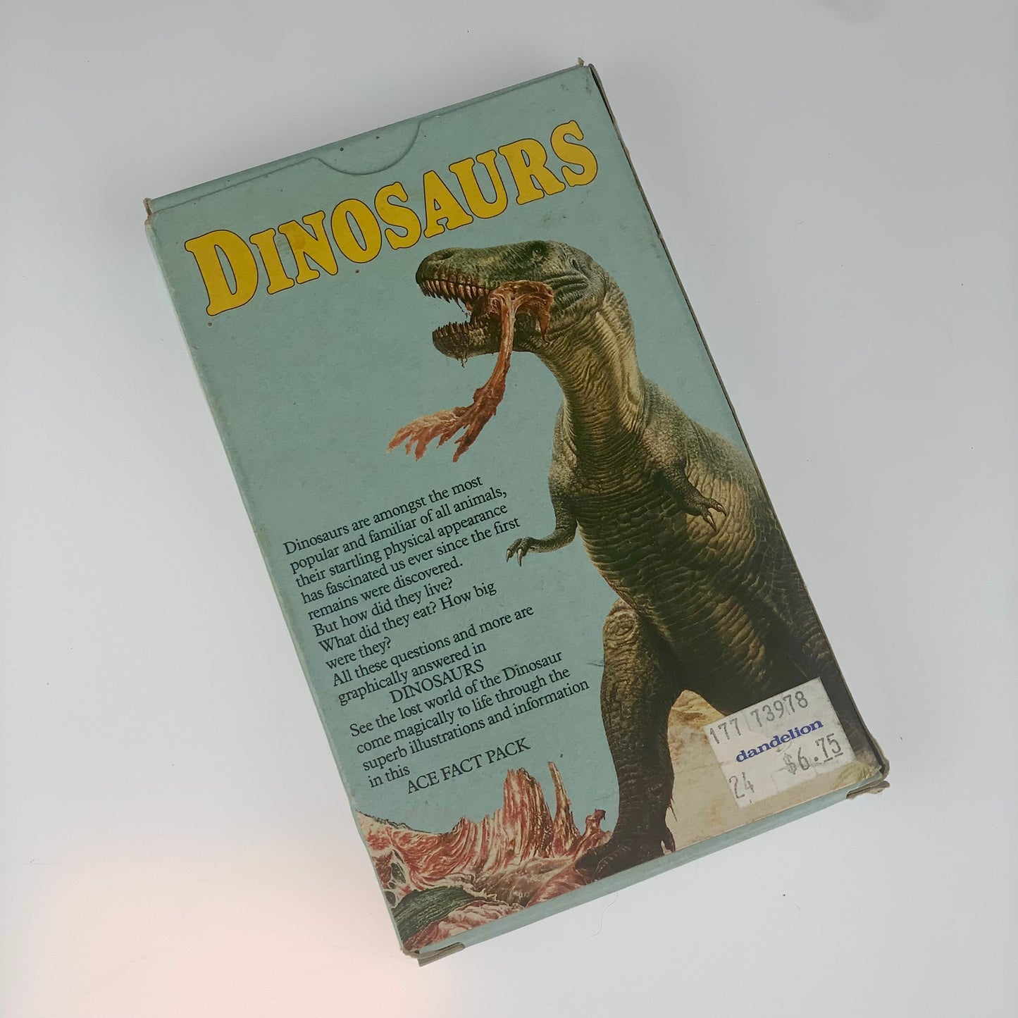 Vintage Illustrated Ace Fact Pack | Dinosaurs | Made In France