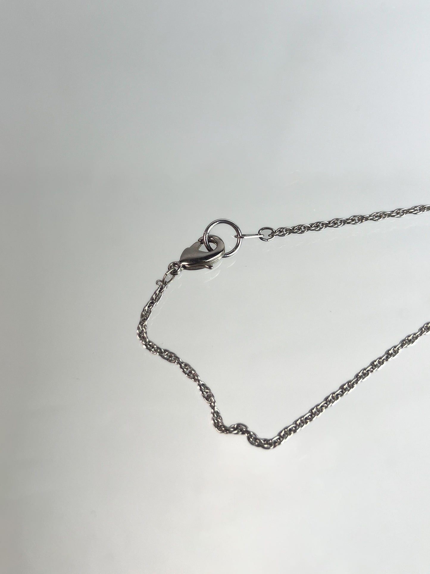 Vintage Jewelry - Pendant Necklace - Silver Tone Rope Chain - Old Nat'l Cash Register Co. Key #6