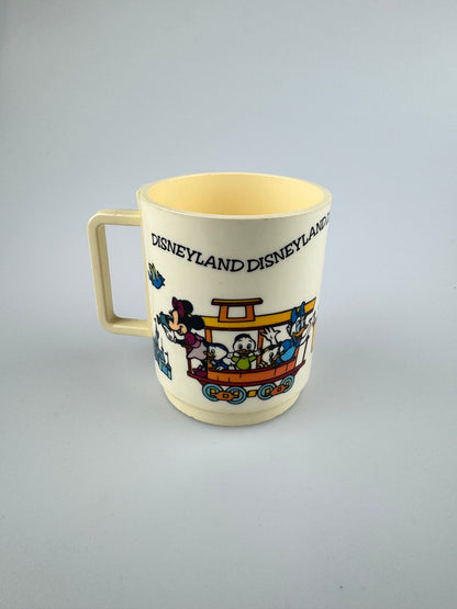 Disneyland Plastic Mug Mickey and Friends on Train - Made in USA - DEKA