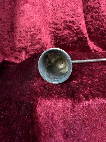 Vintage Metal Candle Snuffer – Ribbed Cone with Removable Handle