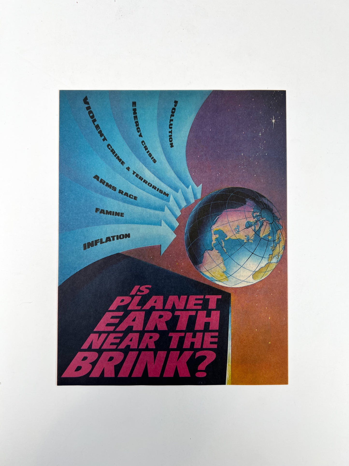 Vintage Ephemera - Religious Pamphlet - Is Planet Earth Near The Brink?