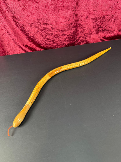 Vintage Toy - Articulated Wood Snake - Hand Painted