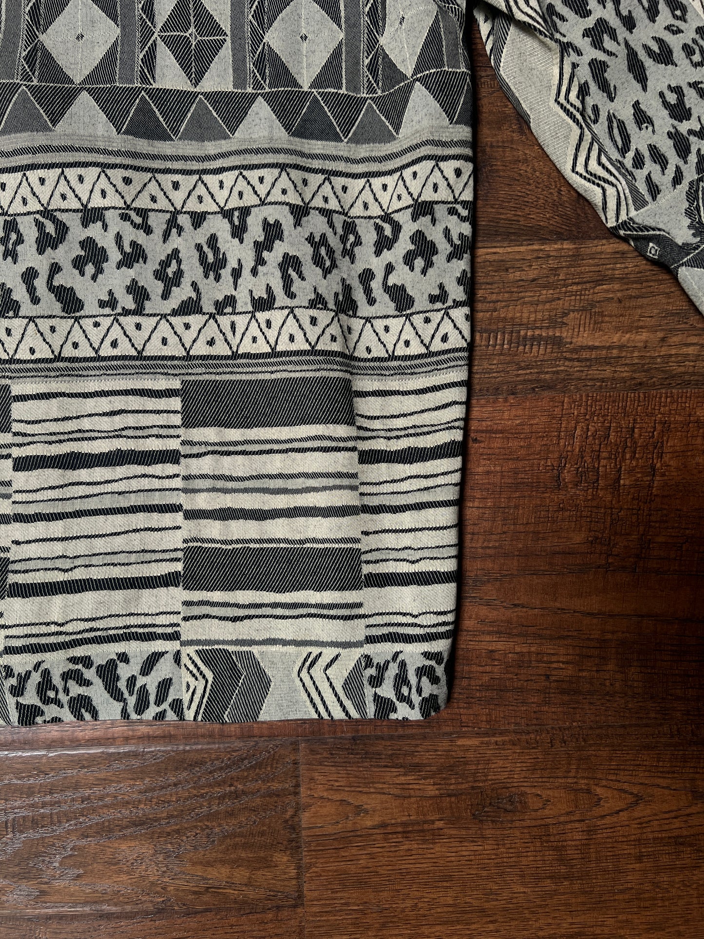 Vintage Signet Acetate Rayon Lightweight Jacket – Geometric Animal Print – Medium