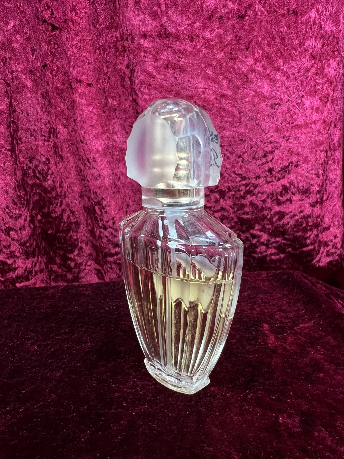 Vintage Glass Perfume Bottle - Guerlain Shalimar Eau de Cologne Paris