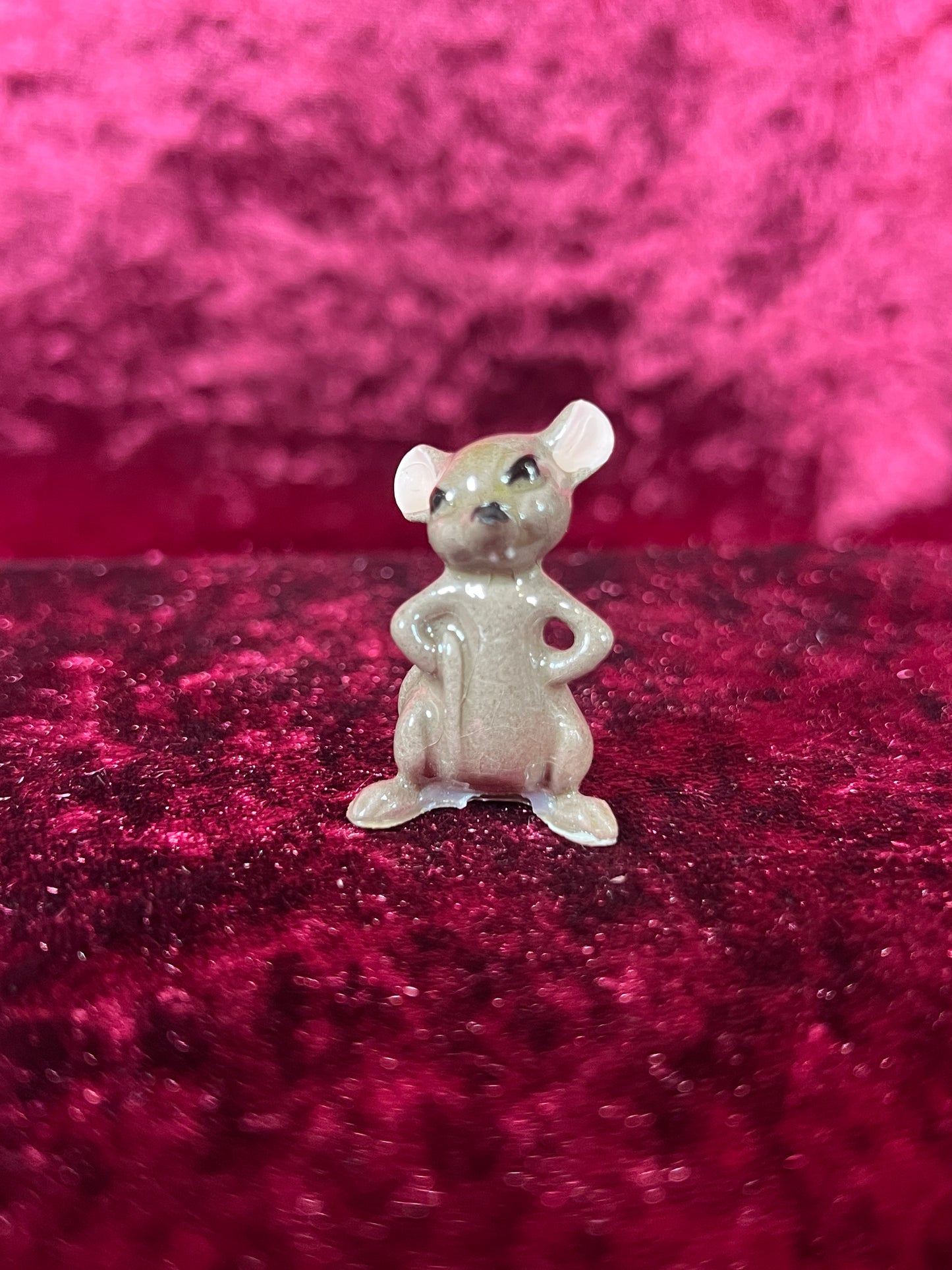 Vintage Figurine - Porcelain Miniature - Sassy Brown Mouse