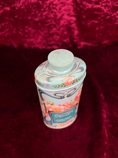 Vintage 1977 Avon Metal Talc Tin – California Perfume Co. Trailing Arbutus Floral Keepsake