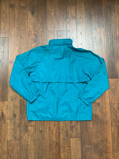 Vintage Clothing - Full Zip Windbreaker Jacket - Teal - Golden Bear - Large