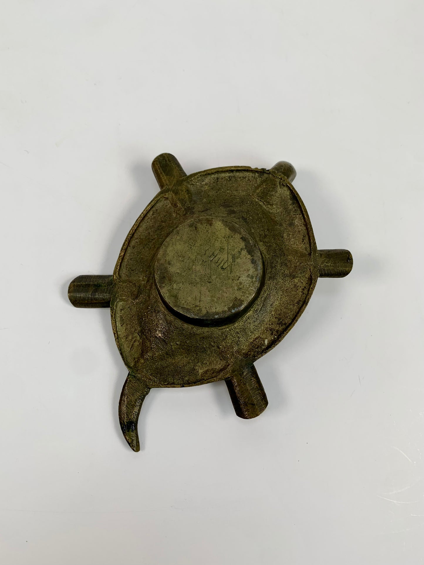 Vintage Ashtray - Overturned Turtle - Brass