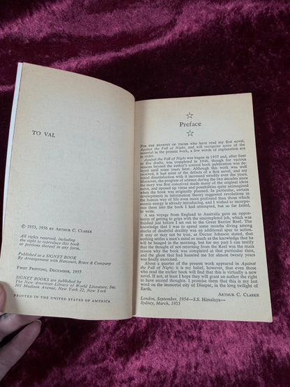 Vintage The City and the Stars by Arthur C. Clarke 1957 Signet Paperback First Printing