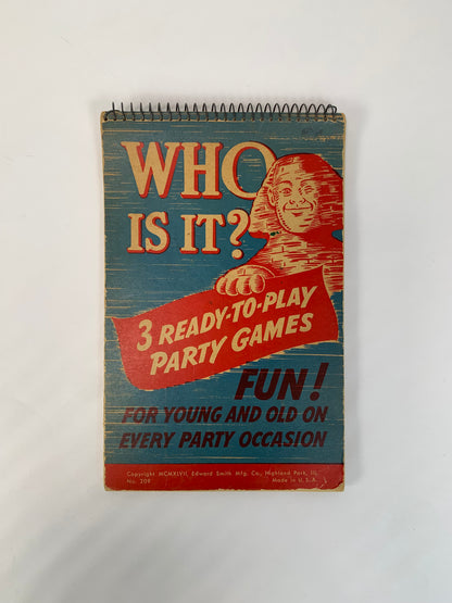 Vintage Game - Who Is It? Party Games - Ed Smith Mfg. Co. - 1960s