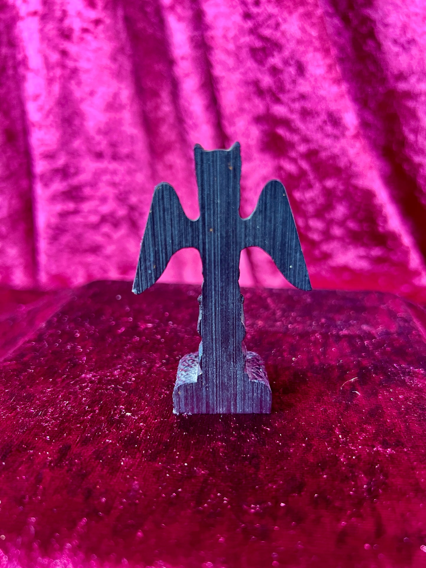 Vintage Figurine - Miniature Totem - Black Thunderbird - 2.75"