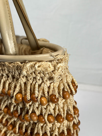 Vintage Purse - Top Handle Handbag - Beaded Crochet - ADG Fashion Imports Japan