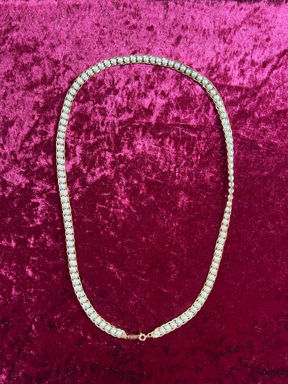Vintage Jewelry - Necklace - Gold Tone - Braided Pearls - Napier