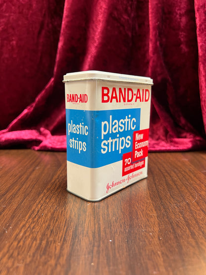 Vintage Advertisement - Metal Storage Tin - Band-Aid Brand - Johnson & Johnson