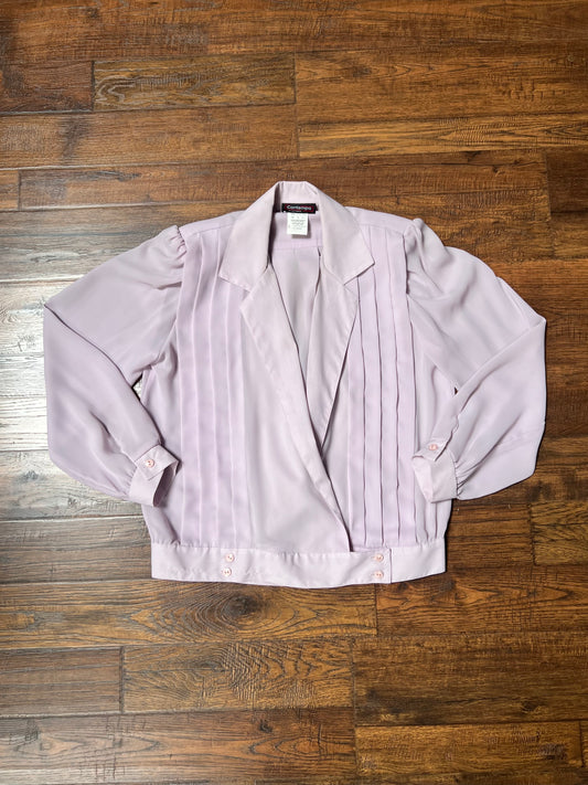Vintage Clothing - Long Sleeve Blouse - Lilac - Contempo of California - Large