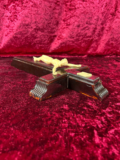 Vintage Religio - Wall Hanging Last Rites Kit - Bakelite Crucifix - 13.75"