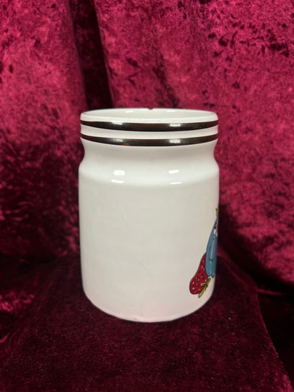 Vintage Ceramic Canister Set - Nancy Lynn Anthropomorphic Fruit Kitchen Jars