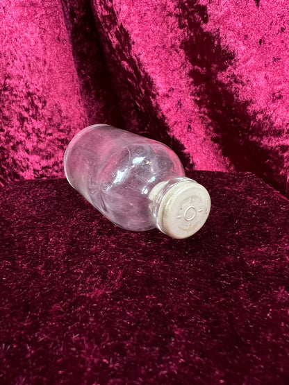 Vintage Miniature Glass Apothecary Bottle - Ground Stopper Laboratory Style