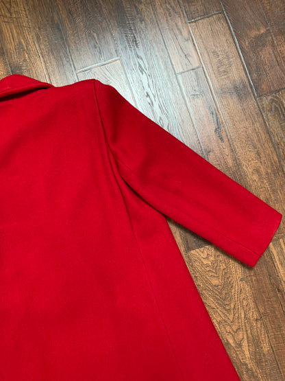 Vintage Clothing - Long Wool Coat - Red - Ferncroft - Small - Made In U.S.A.