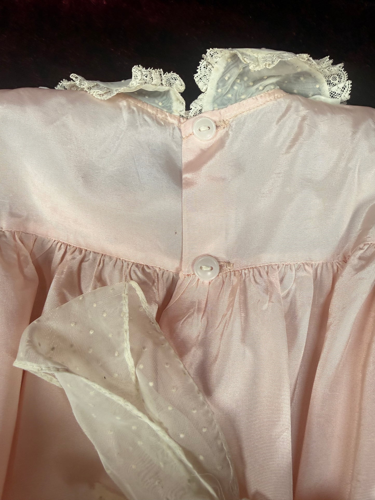 Vintage Mid Century Baby Dress – Pink Pinafore - Toni Togs - 18 Months