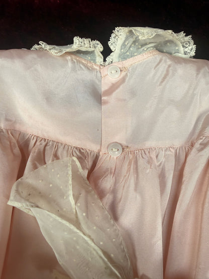Vintage Mid Century Baby Dress – Pink Pinafore - Toni Togs - 18 Months