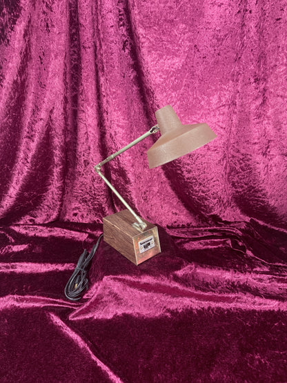 Vintage Tensor Portable Desk Lamp - Adjustable Gooseneck Faux Wood Grain Base