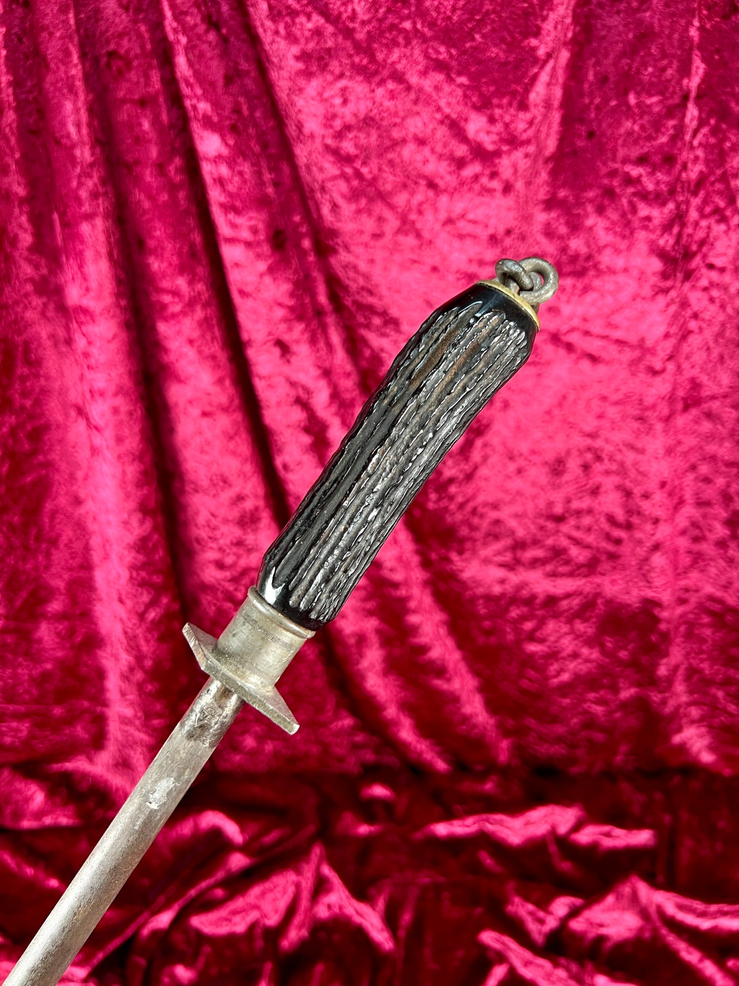 Vintage Kitchen - Stag Handle Knife Sharpener - Keen Kutter - 19.5"