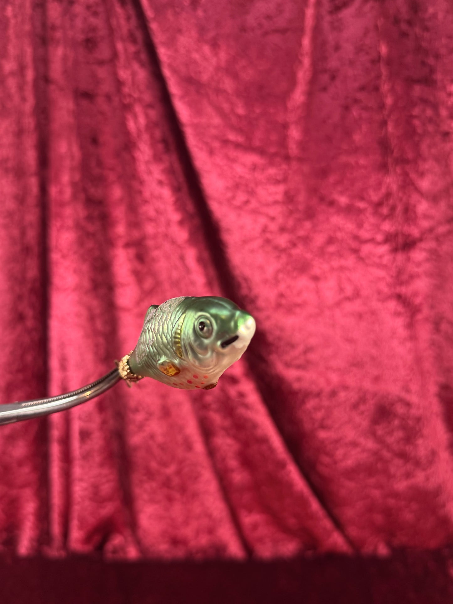 Vintage Christmas - HandblownGlass Ornament - Bass Fish - Inge Glas - Germany