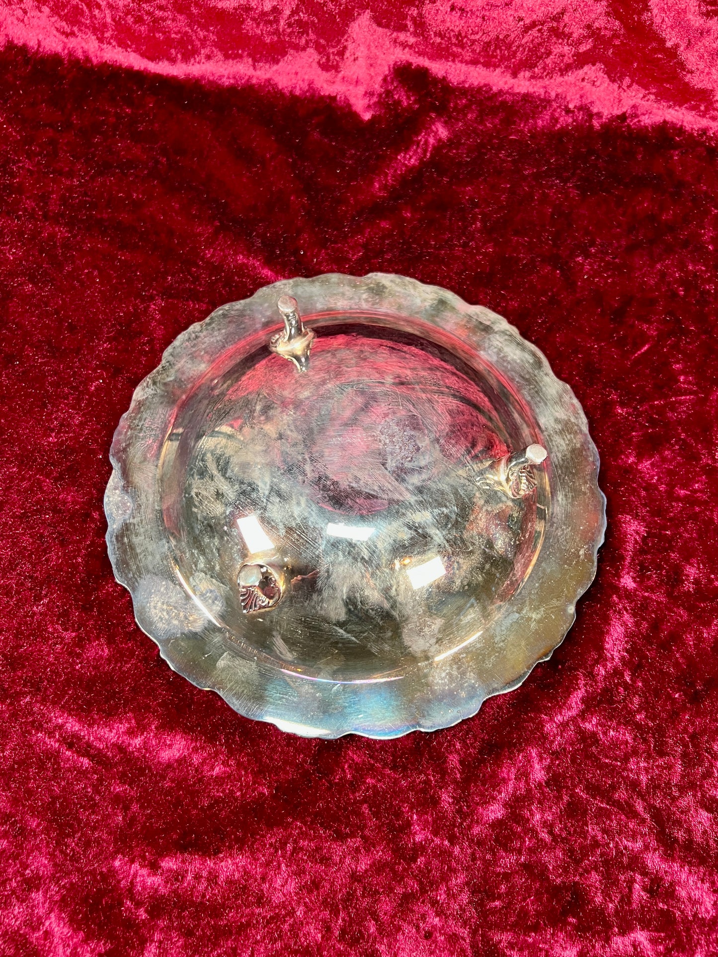 Vintage Silverplate Bowl – Tri-Footed Serving Dish by WM. A Rogers