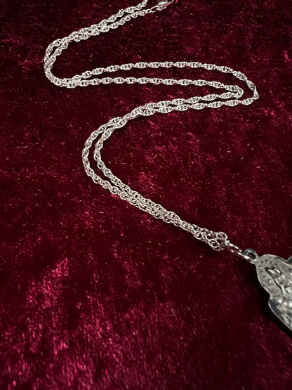 Vintage Sterling Silver Religious Pendant - Saint Christopher Catholic Medal