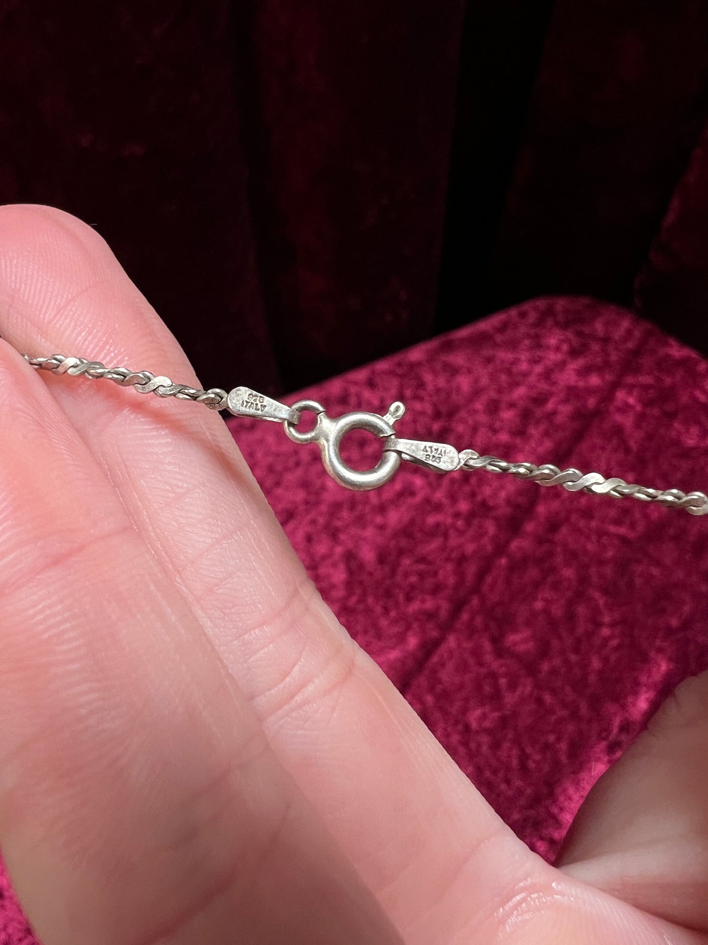 Vintage 925 Sterling Silver Italian Twisted Rope Chain - 30" - 7 Grams